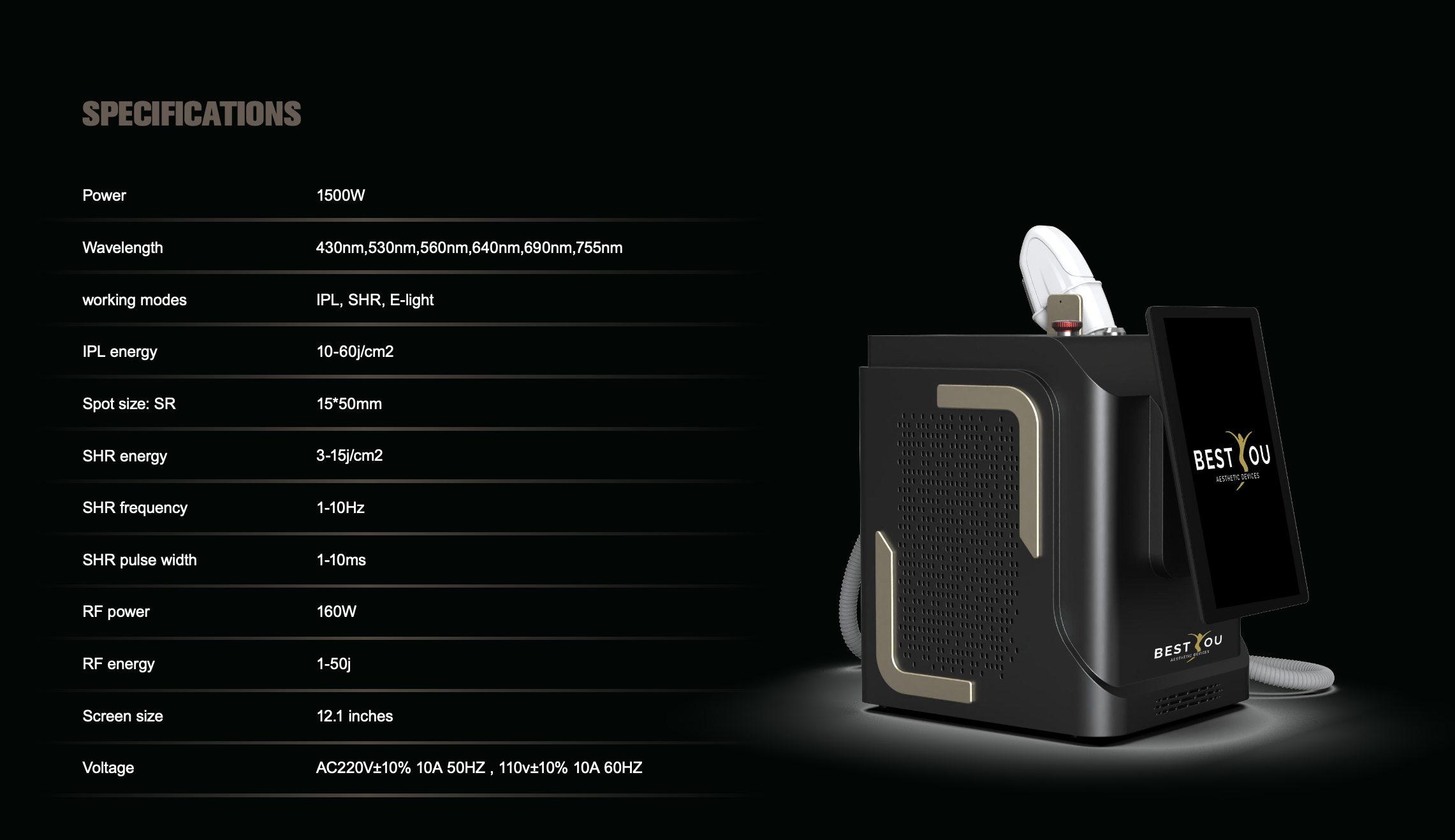 BEST YOU SHR IPL ELIGHT THERAPY PLATFORM